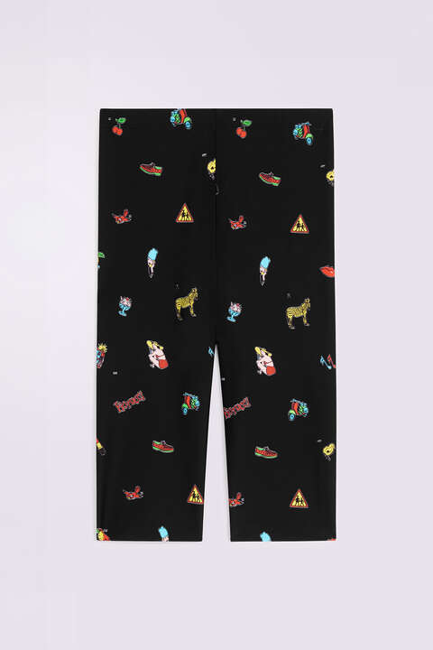 Fiorucci Toys Print Biker Shorts Black