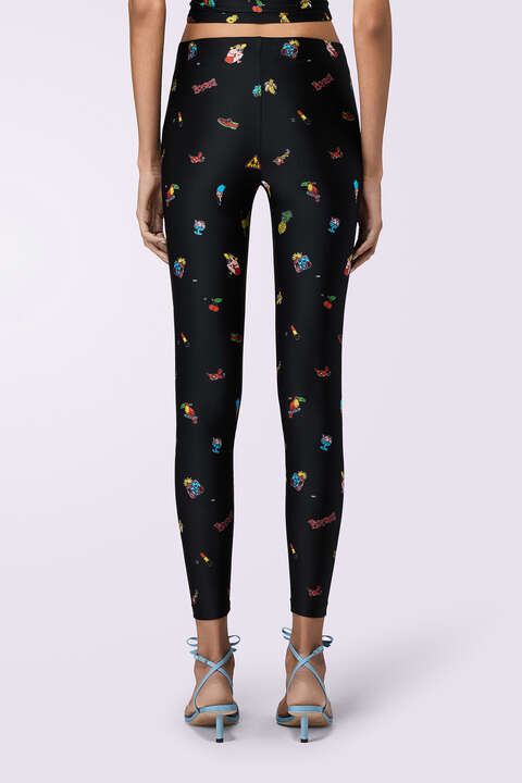 Fiorucci Toys Print Leggings Black