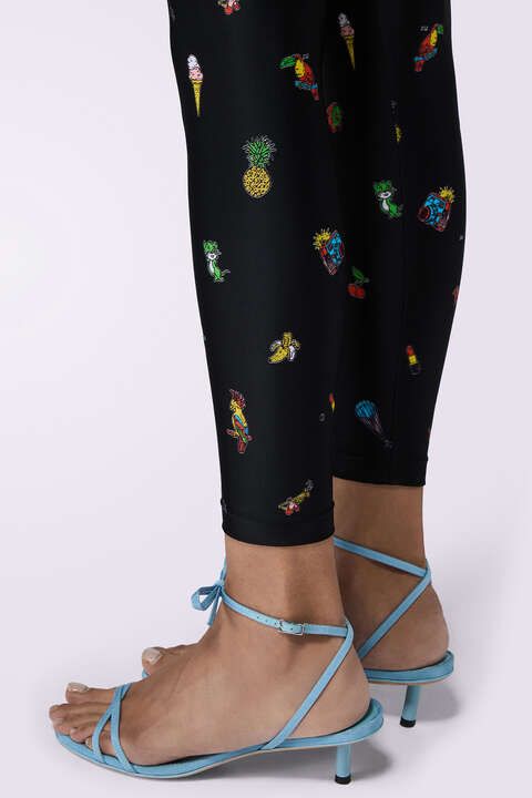 Fiorucci Toys Print Leggings Black