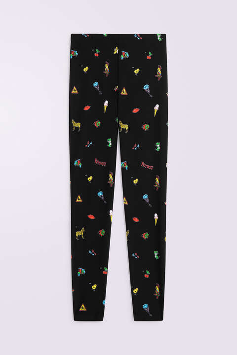 Fiorucci Toys Print Leggings Black