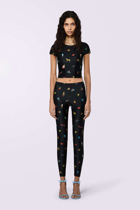 fiorucci Toys Print Leggings Black