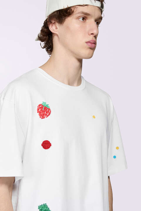 Fiorucci Unisex Dinosaur T-Shirt White