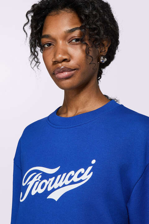 Fiorucci Varsity Logo Regular Sweatshirt Blue