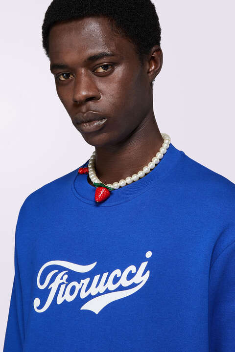 Fiorucci Varsity Logo Regular Sweatshirt Blue