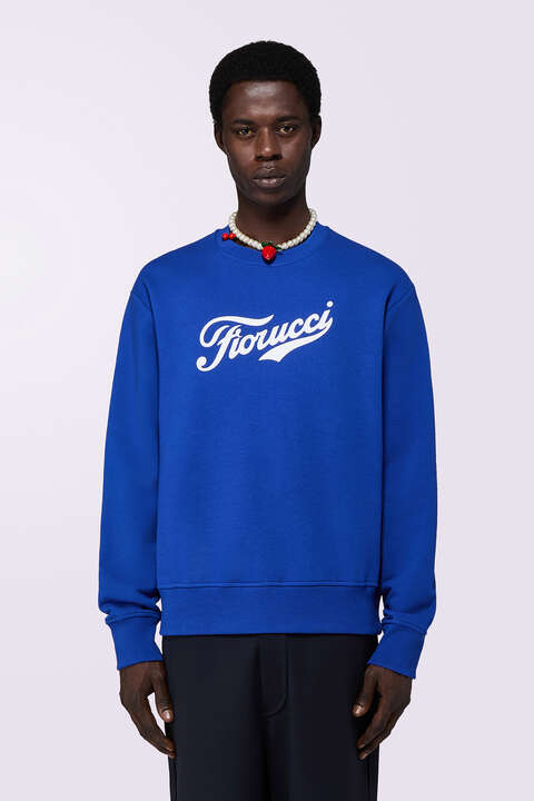 fiorucci Varsity Logo Regular Sweatshirt Blue