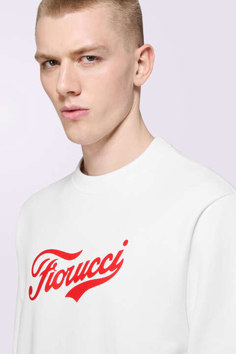 Fiorucci Varsity Logo Regular Sweatshirt White