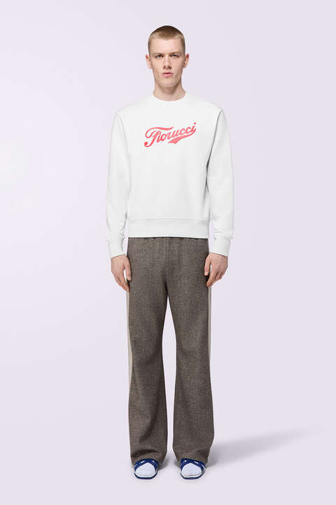 fiorucci Varsity Logo Regular Sweatshirt White