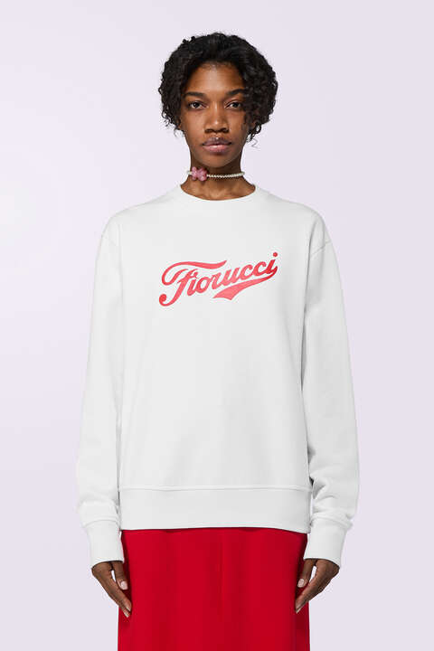 fiorucci Varsity Logo Regular Sweatshirt White