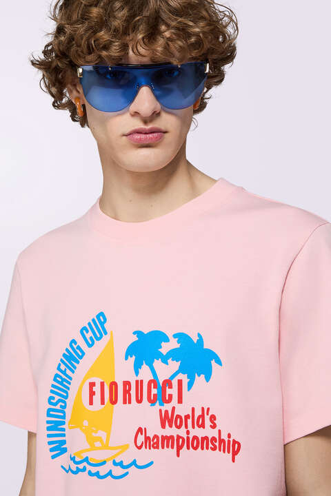 Fiorucci Windsurfing Regular T-Shirt Pink