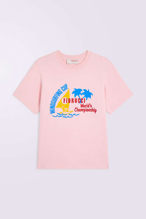 Fiorucci Windsurfing Regular T-Shirt Pink