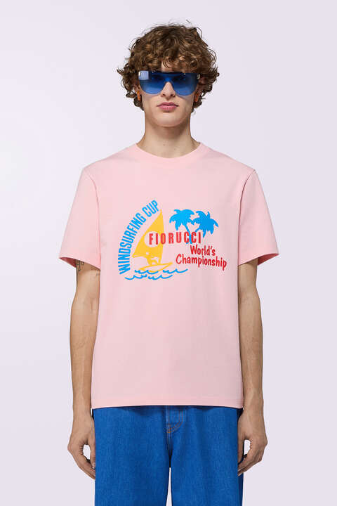 fiorucci Windsurfing Regular T-Shirt Pink