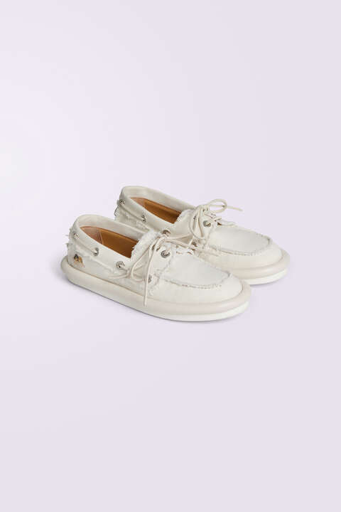 Fiorucci Women's Angels Patch Boat Shoes White