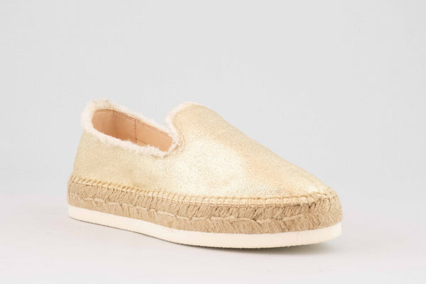 Firenze Shoes Fabi Flats Gold