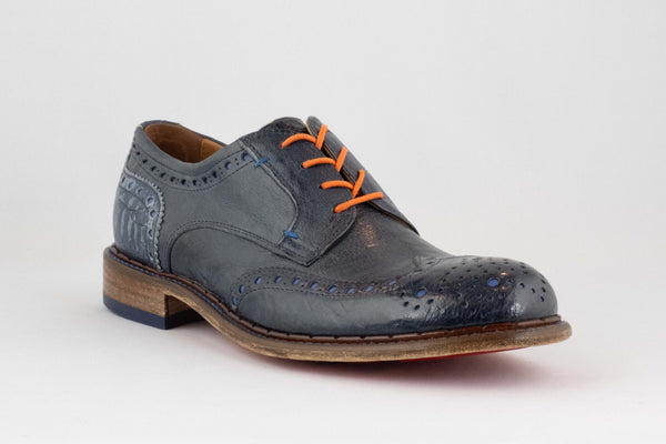 Firenze Shoes Lorenzi Lace Up Blue