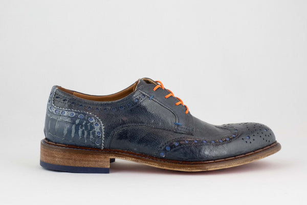 firenze shoes Lorenzi Lace Up Blue