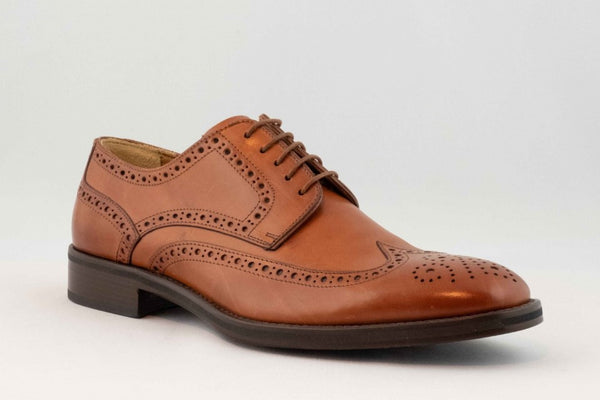 Firenze Shoes Lorenzi Lace Up Cognac