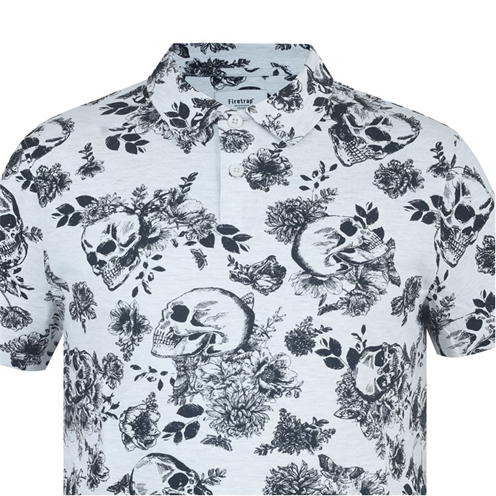 Firetrap Firetrap All-Over Print Polo Top Mens