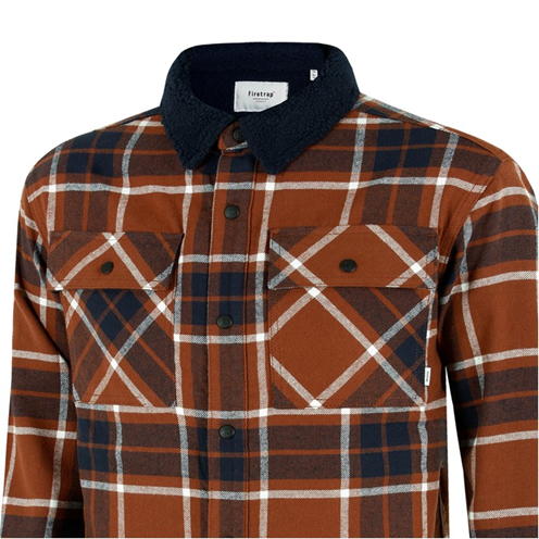 Firetrap Firetrap Borg Check Overshirt Mens