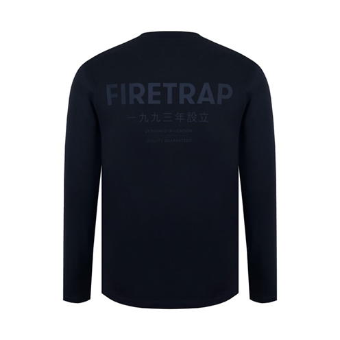Firetrap Firetrap Long Sleeve Garphic T-Shirt Mens