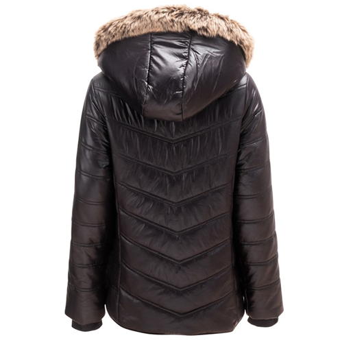Firetrap Firetrap Junior Girls Luxe Bubble Jacket With Fur-Trimmed Hood