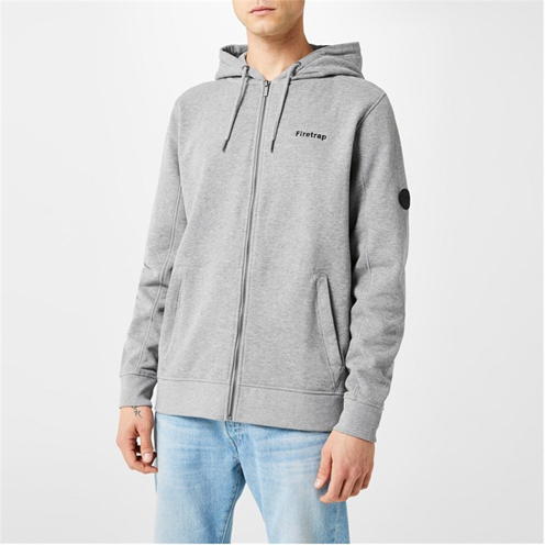 Firetrap Firetrap Mens Brunel Full Zip Fleece Hoodie