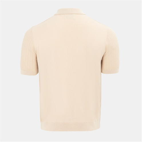 Firetrap Firetrap Quarter Zip Short Sleeve Ribbed Knit Polo