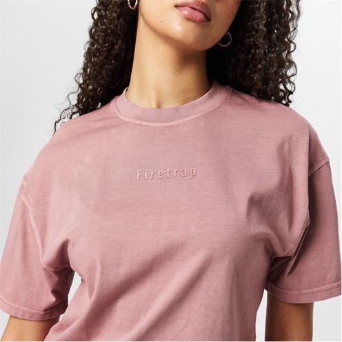 Firetrap Firetrap Wash Boxy Oversized T-Shirt Womens