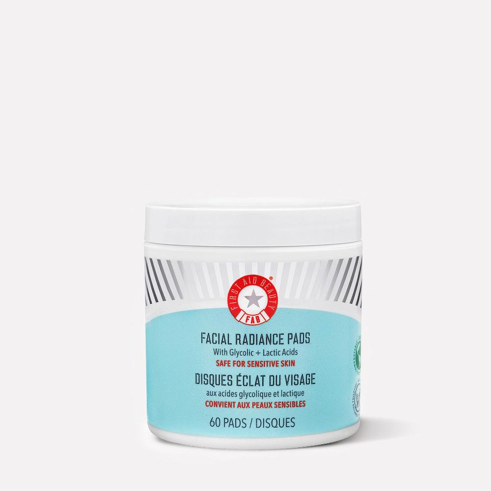 first aid beauty Facial Radiance Pads with Glycolic + Lactic Acids 60 count Exfoliator