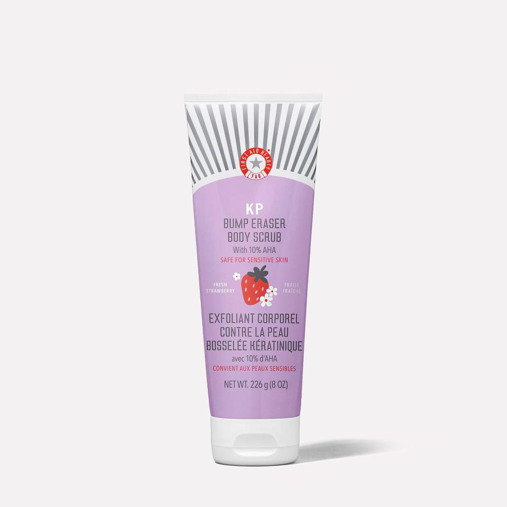 first aid beauty KP Bump Eraser Body Scrub 10% AHA Fresh Strawberry Exfoliator