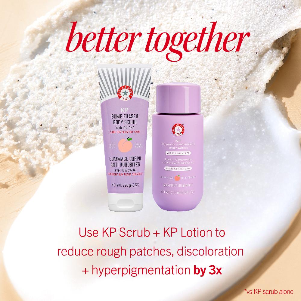 First Aid Beauty KP Smoothing + Brightening Body Lotion Fresh Peach Moisturizer