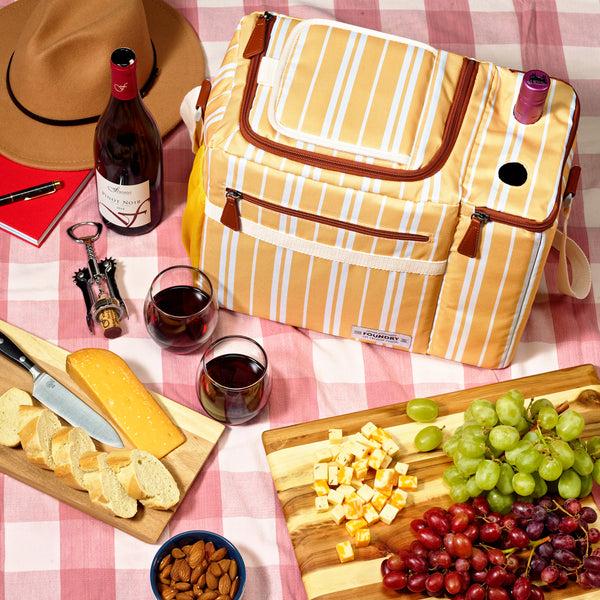Fit & Fresh Dual Compartment Cooler Golden Summer Stripe
