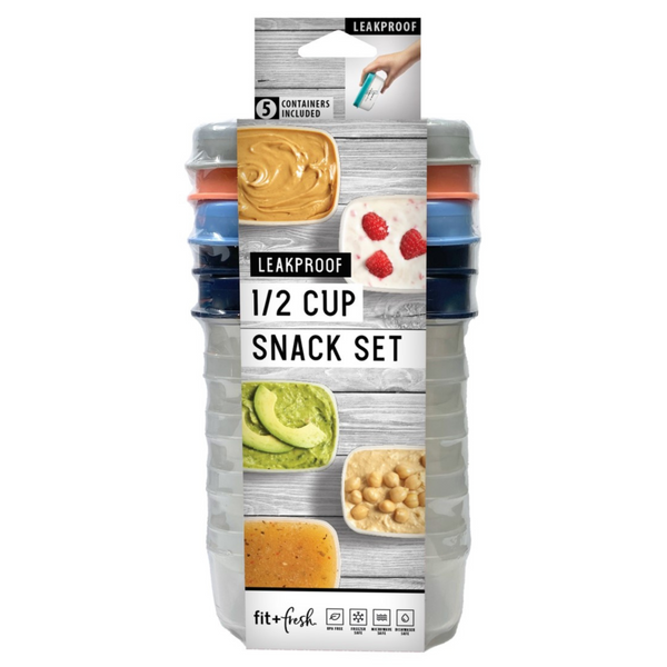 fit & fresh Adult 1/2 Cup Containers Multicolor