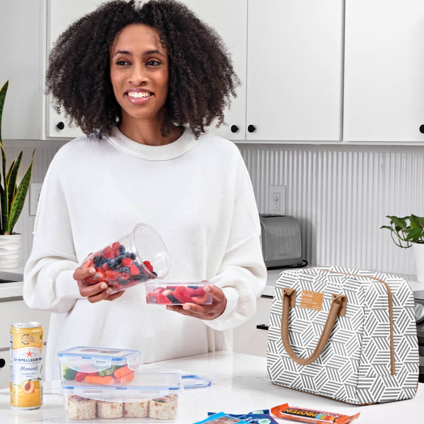 Fit & Fresh Bloomington Lunch Bag Gray Seaport