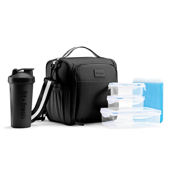 fit & fresh BREE Meal Prep Lunch Bag Black