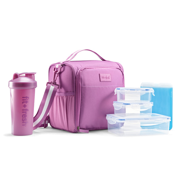 fit & fresh BREE Meal Prep Lunch Bag Mauve