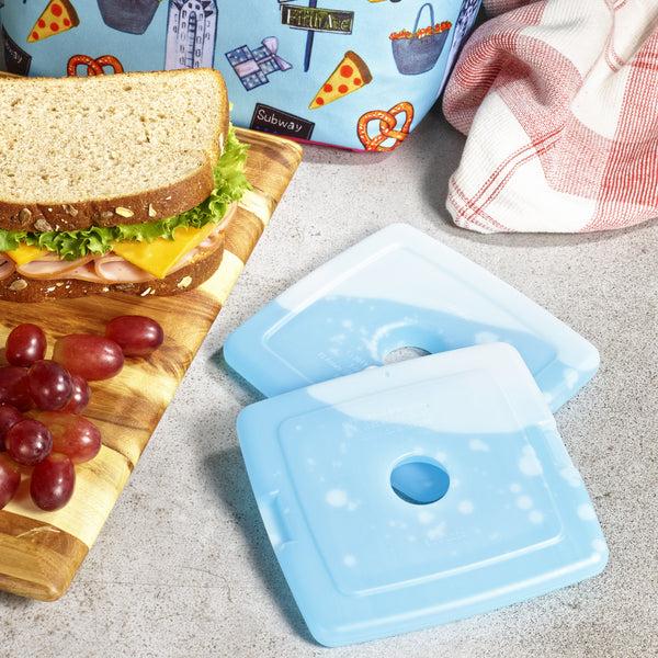 Fit & Fresh Cool Coolers Adult Slim Ice Clear Blue