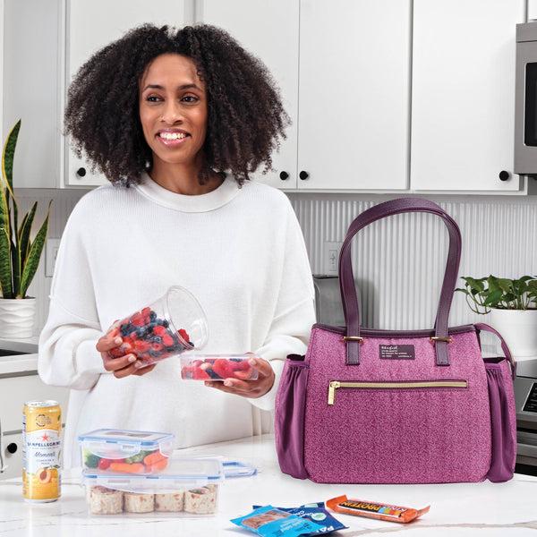 Fit & Fresh Copley Lunch Bag Plum Tweed
