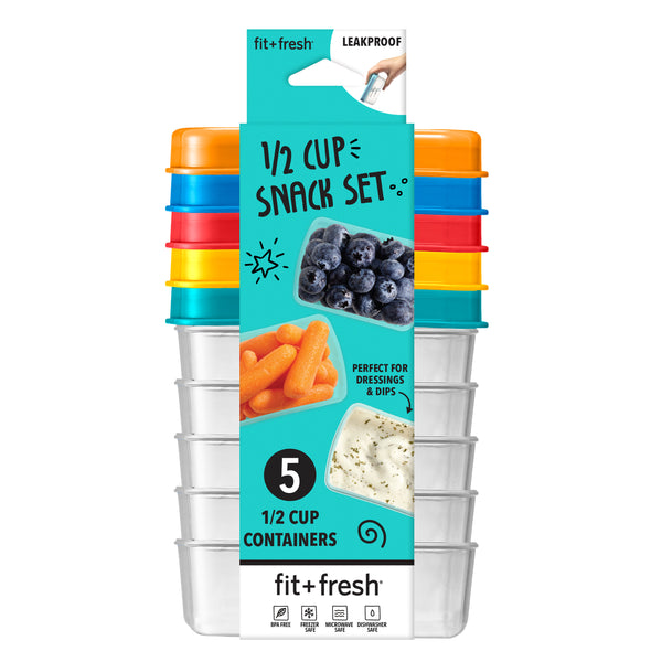 fit & fresh Kids 1/2 Cup Containers Multicolor