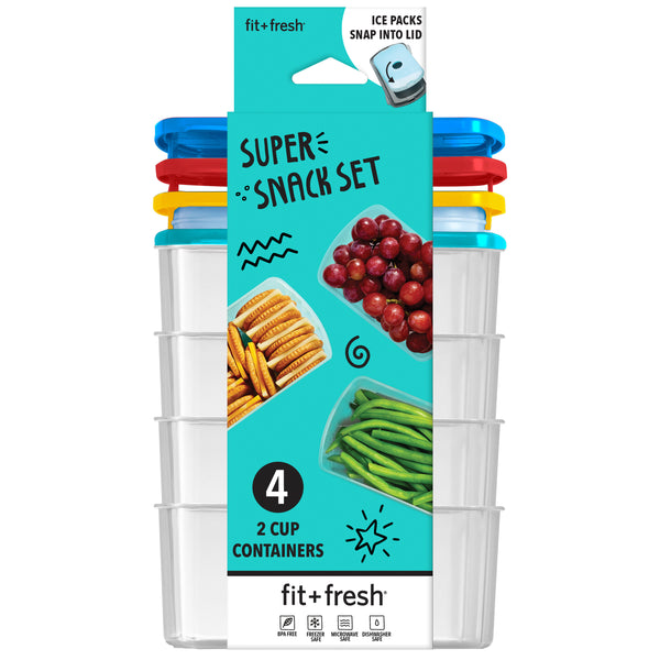 fit & fresh Kids 2 Cup Containers Multicolor