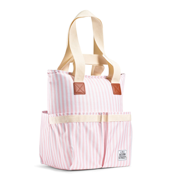fit & fresh Wine Cooler Tote Blush Vineyard Stripe