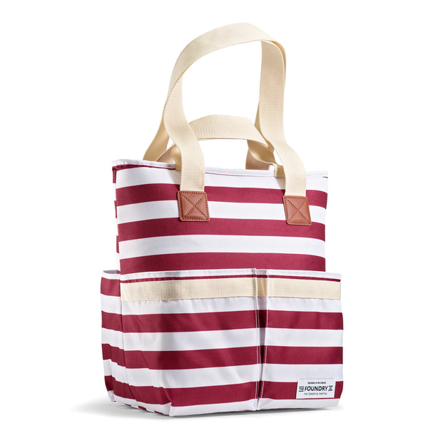 fit & fresh Wine Cooler Tote Merlot Newport Stripe