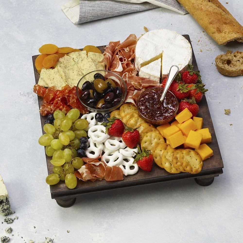 Fitz And Floyd Austin Craft 12 Inch Raised Mango Wood Serving Board Espresso