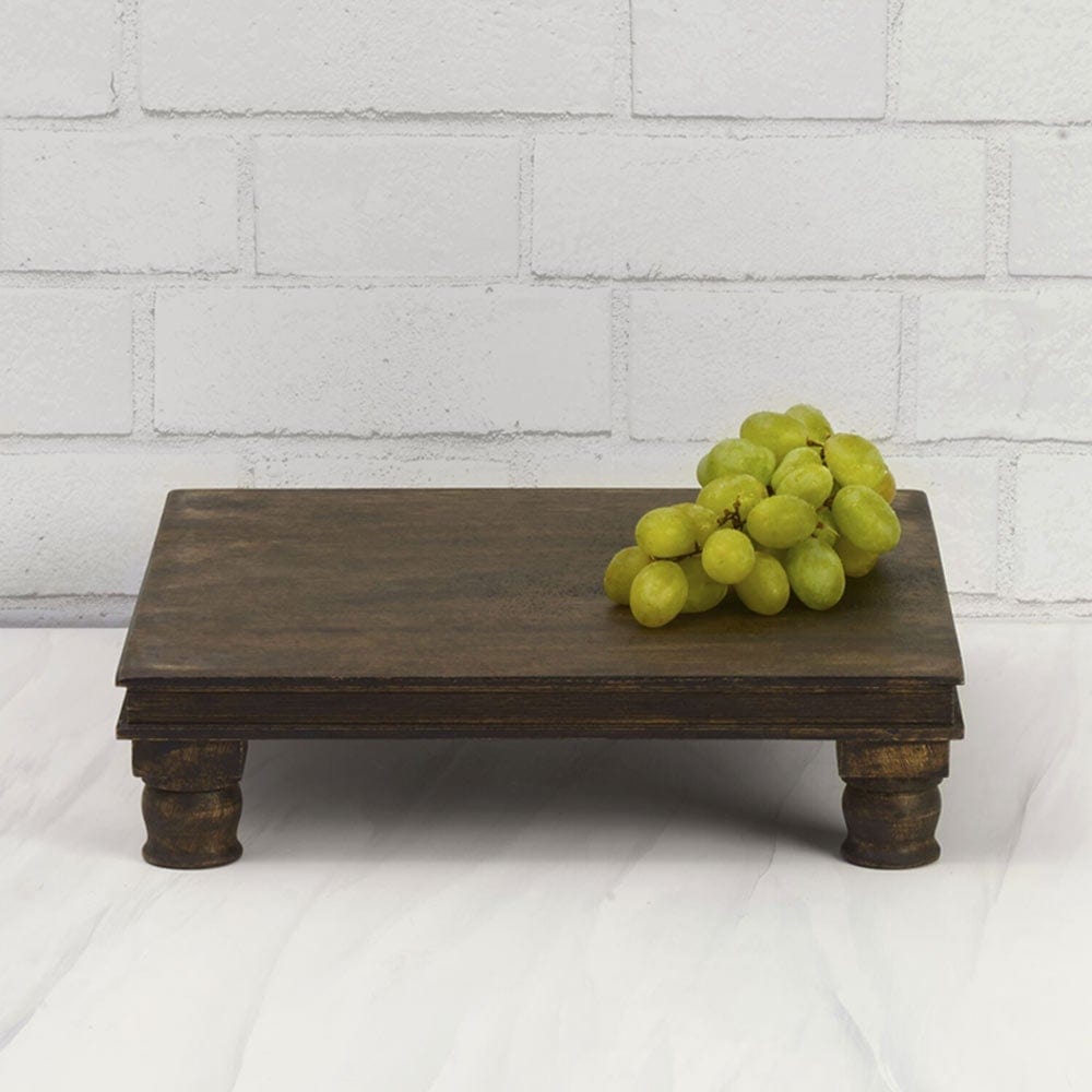 fitz and floyd Austin Craft 12 Inch Raised Mango Wood Serving Board Espresso