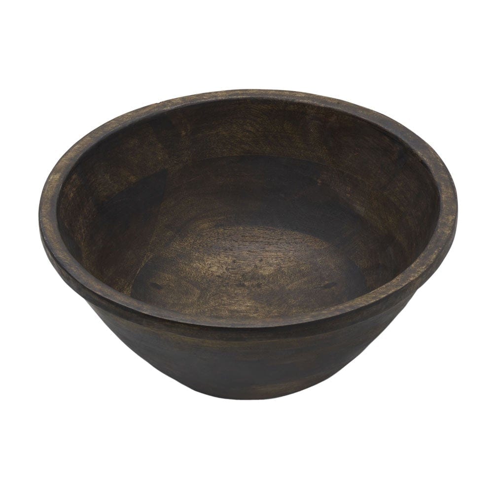 Fitz And Floyd Austin Craft Mango Wood Deep Serve Bowl Espresso