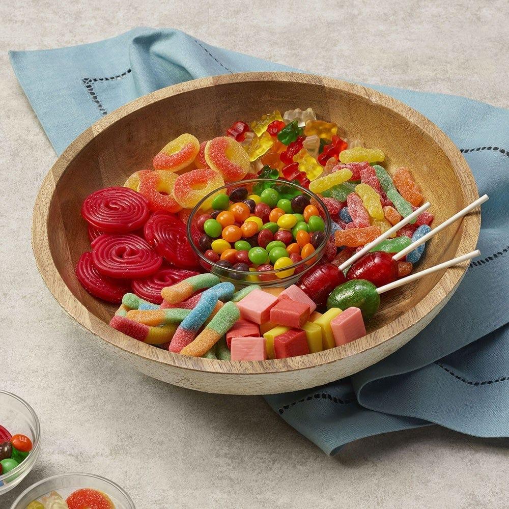 Fitz And Floyd Austin Craft Mango Wood Serve Bowl White