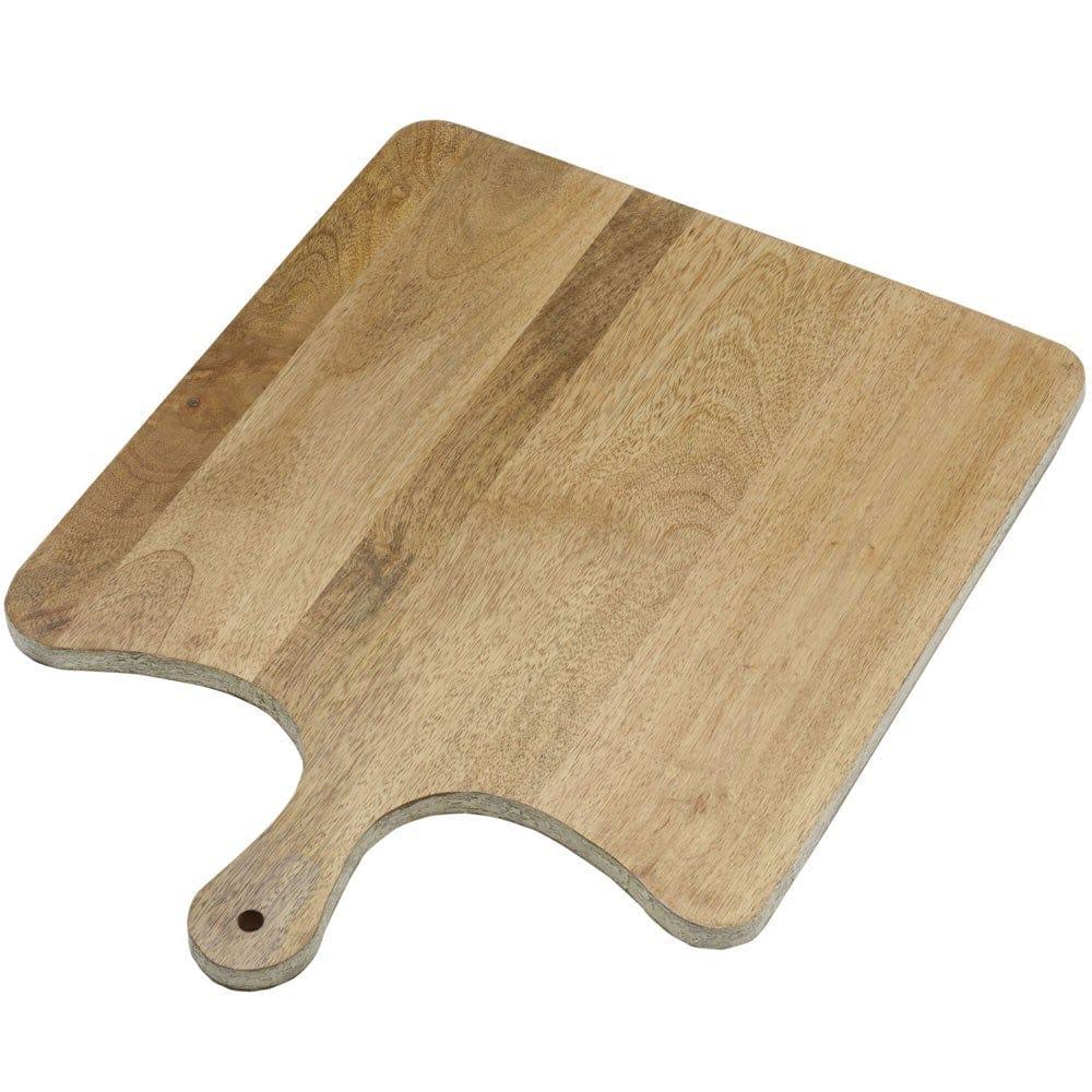 Fitz And Floyd Austin Craft Maryn Mango Wood Paddle Cheese Charcuterie Serving Board White