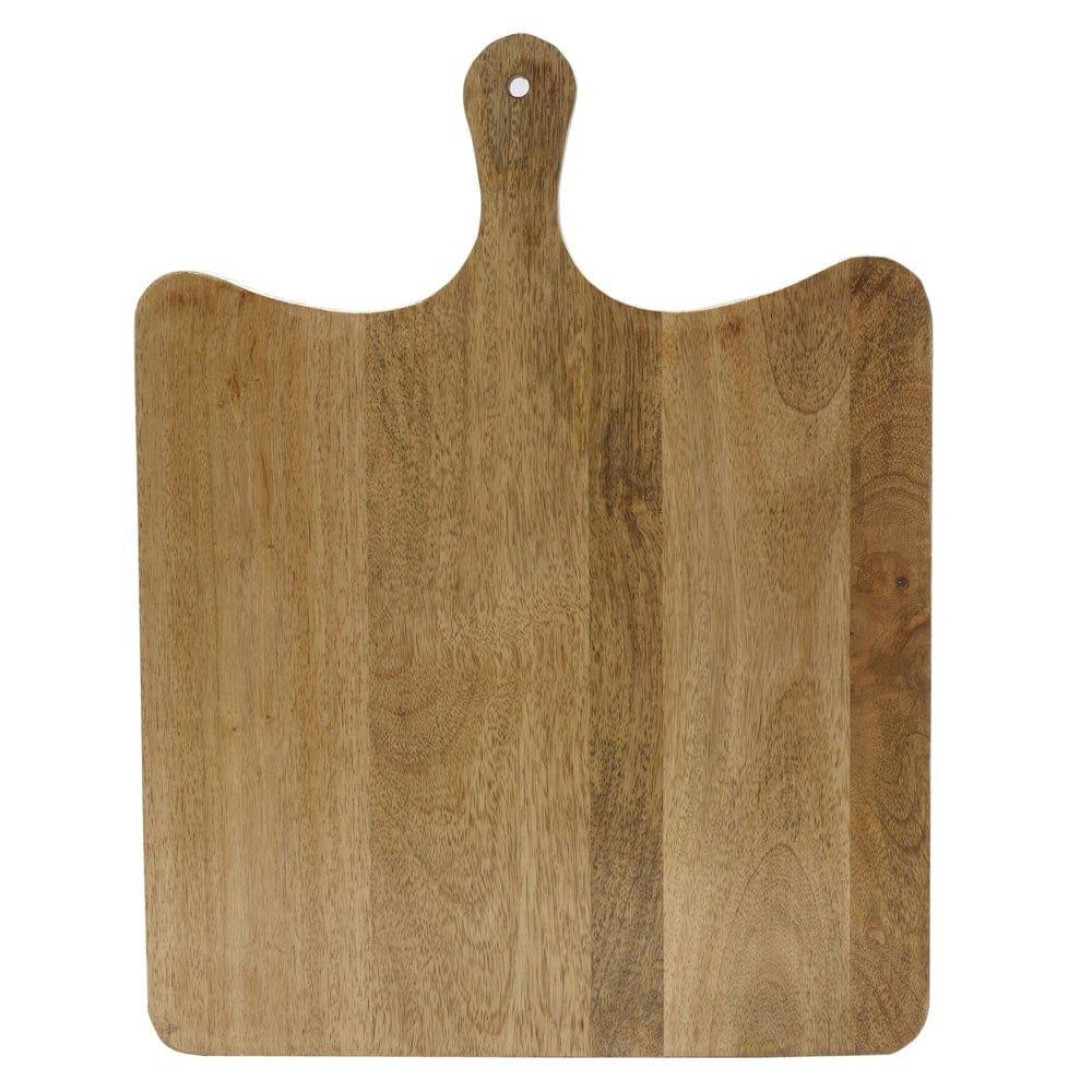 Fitz And Floyd Austin Craft Maryn Mango Wood Paddle Cheese Charcuterie Serving Board White