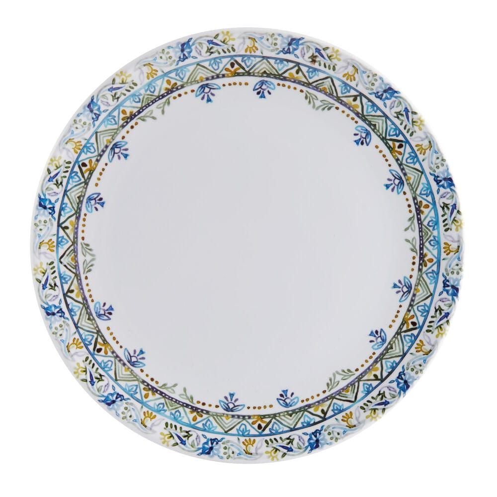 Fitz And Floyd Azure Outdoor Melamine 12 Piece Dinnerware Set Service For 4