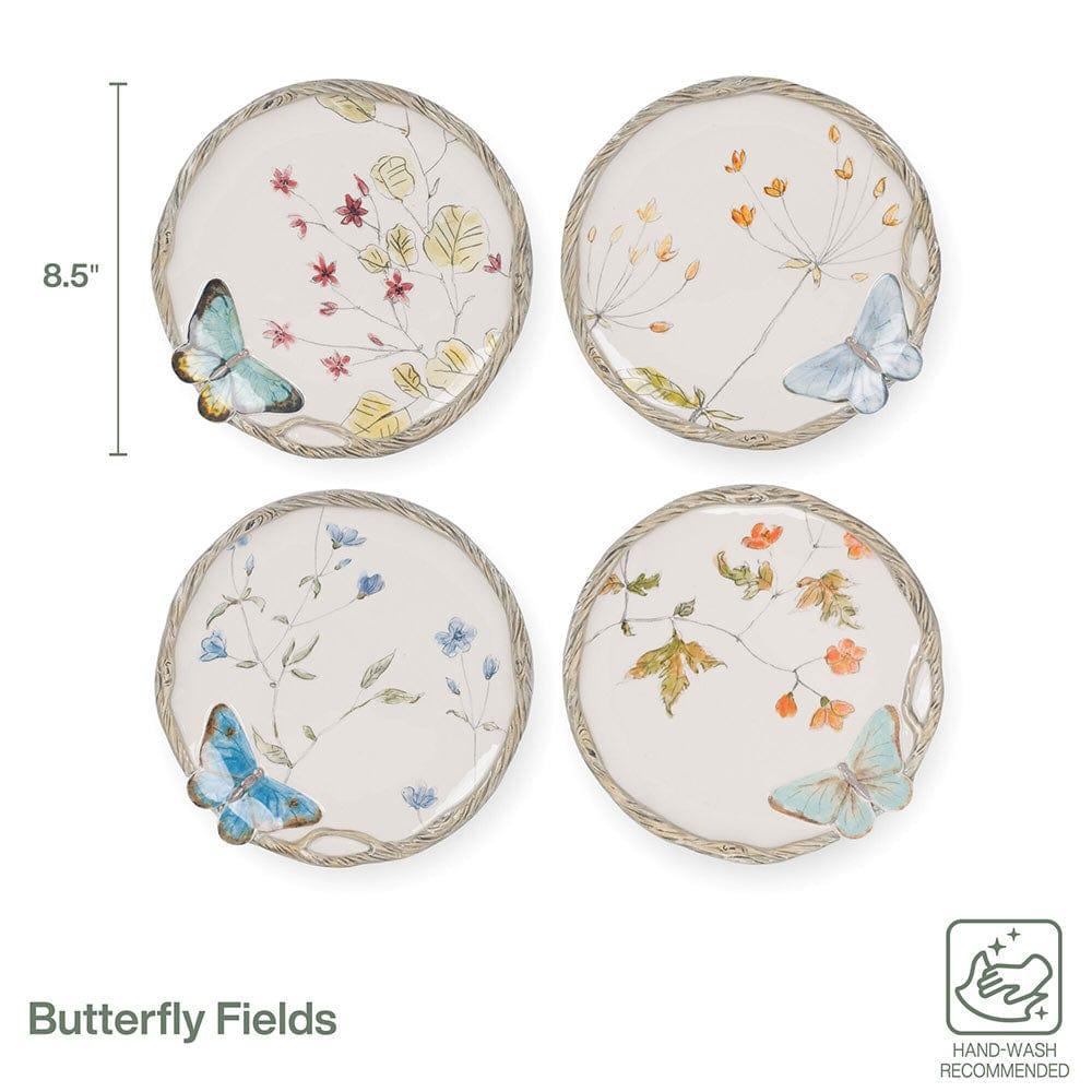 Fitz And Floyd Butterfly Fields Set Of 4 Salad Plates