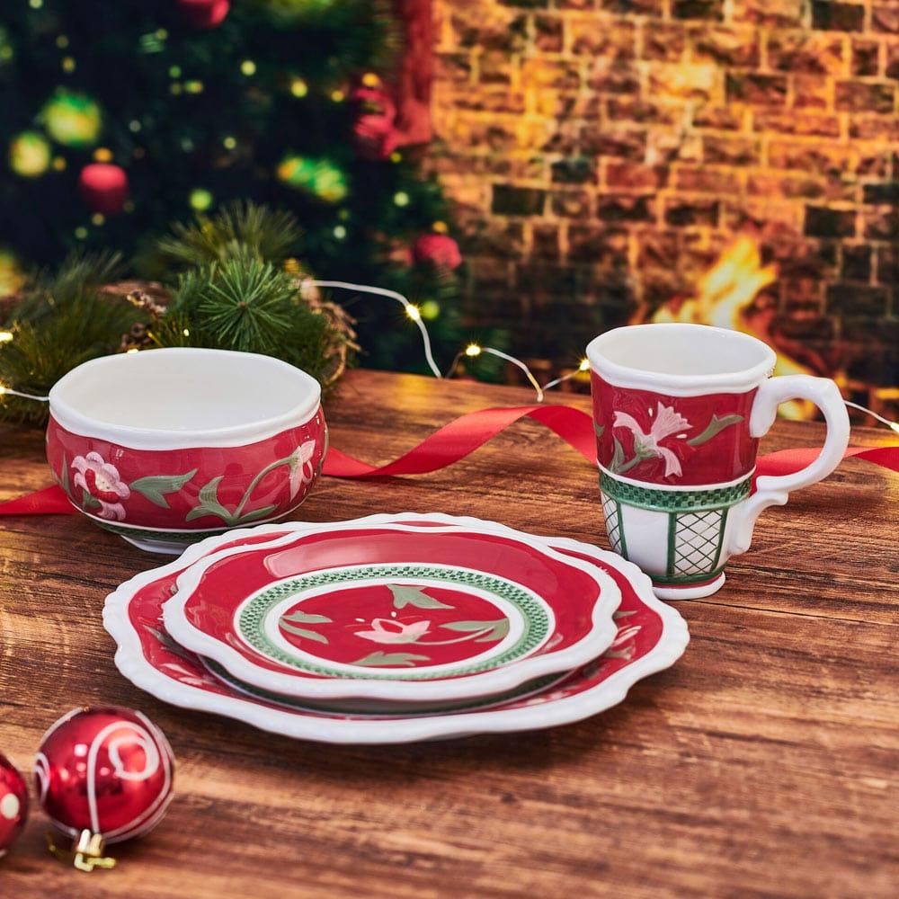 Fitz And Floyd Chalet 16 Piece Dinnerware Set Service For 4